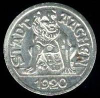 (№1920) Монета Германия 1920 год 25 Pfennig